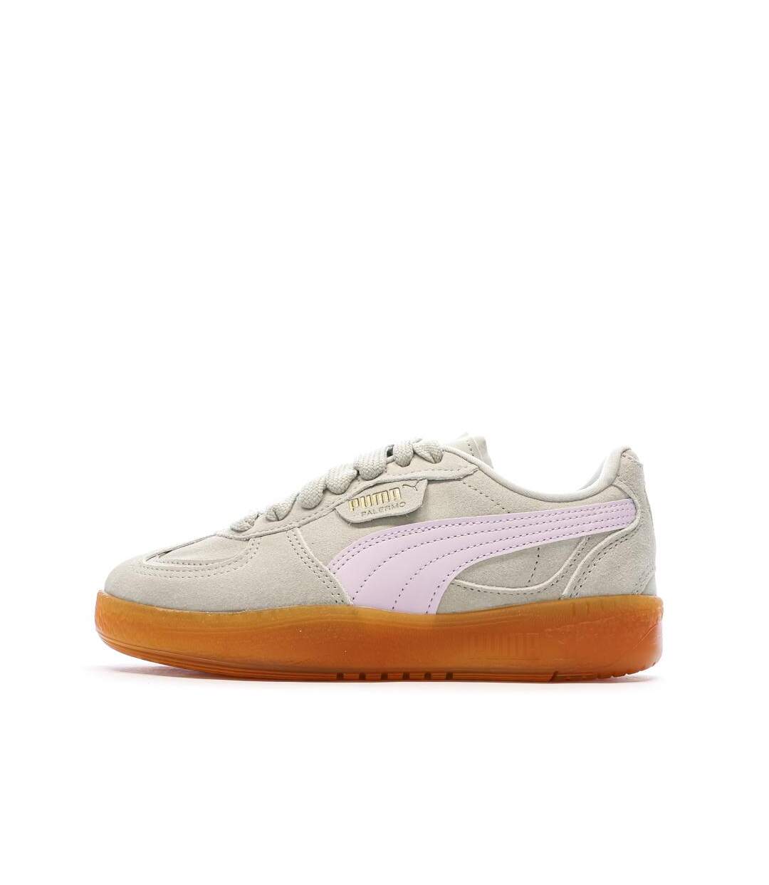 Baskets beige/mauve femme puma palermo moda xtra-1