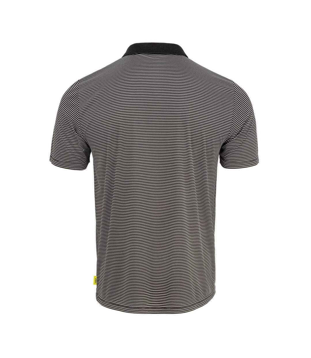 Polo Golf Motif/style Micro-rayures Homme Noir Slazenger-2