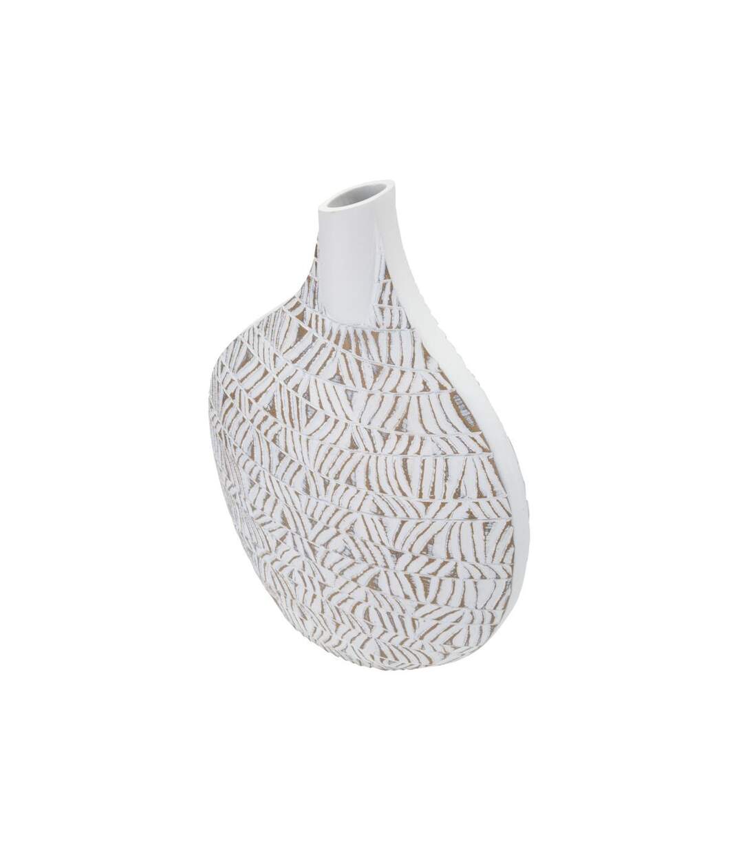 Vase Déco Abstrait Nairobi 46cm Blanc-3