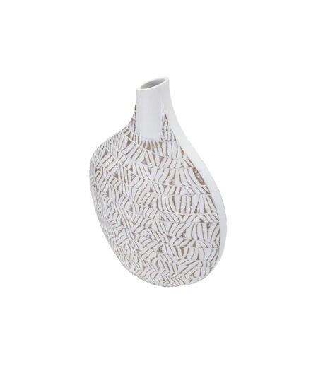 Vase Déco Abstrait Nairobi 46cm Blanc