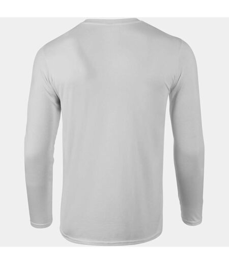 Gildan Pack of 5 Mens Soft Style Long Sleeve T-Shirt  (White) - UTBC4808