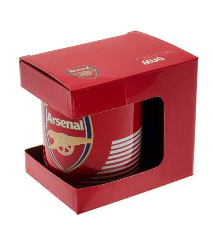 Arsenal FC Lines Mug (Red/White/Gold) (One Size) - UTSG21452