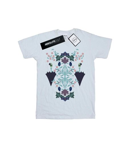Disney Femme/Les femmes Mary Poppins - T-shirt boyfriend en coton avec collage floral (Blanc) - UTBI47946