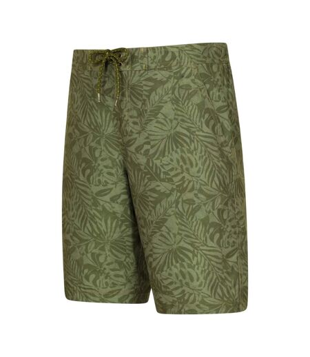Mens Ocean Tropical Board Shorts Dark Khaki Mountain Warehouse