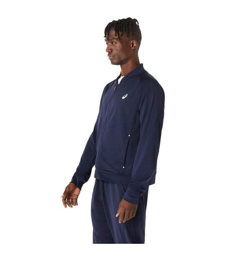 Mens Court Warm Up Tracksuit Top Midnight Blue Asics