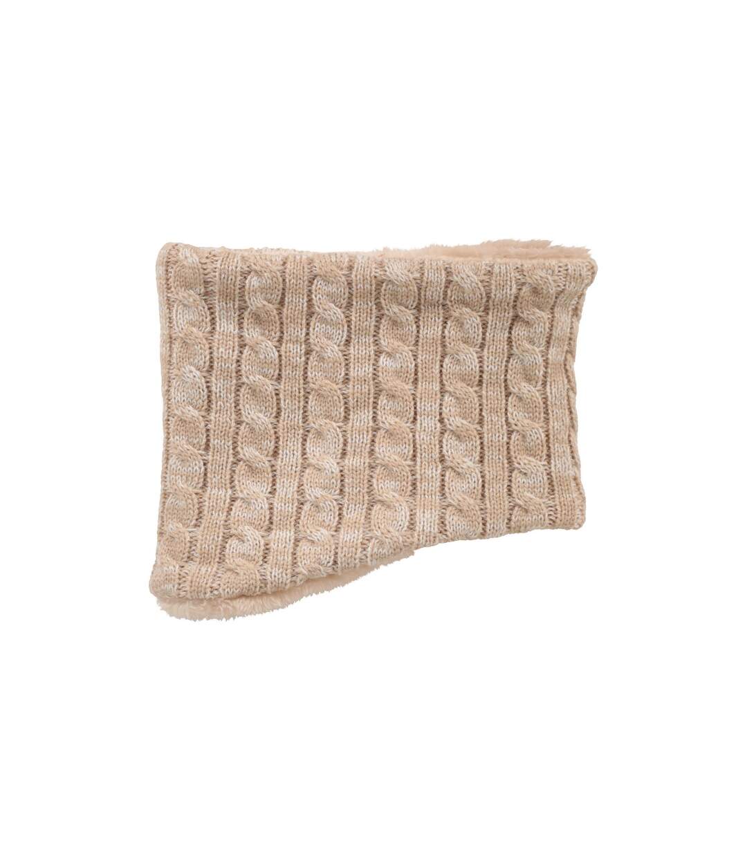 Womens/ladies Faux Fur Lined Neck Warmer One Size Beige Mountain Warehouse-2