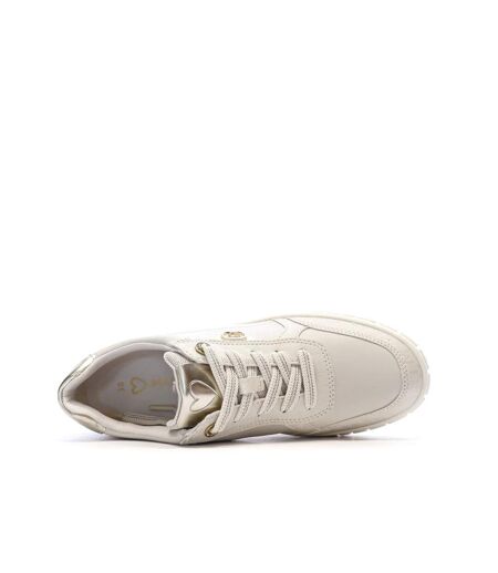 Baskets beige femme marco tozzi cream