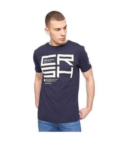 T-shirt Squarebox Homme Bleu Marine Crosshatch