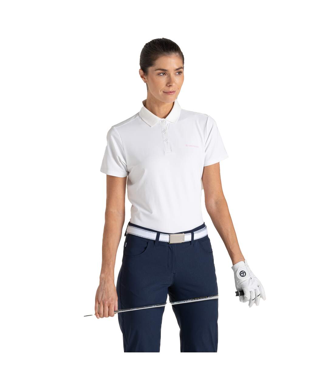 Womens/ladies Thornbury Nosilife Short-sleeved Golf Polo Shirt White Craghoppers-4