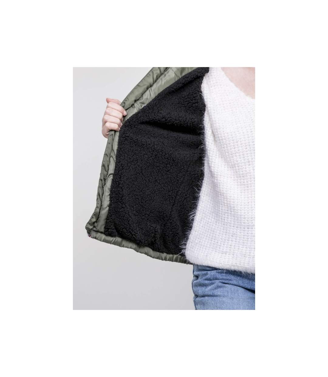 Blouson coupe-vent doublé sherpa UZAVIA - Dona X Lisa-3