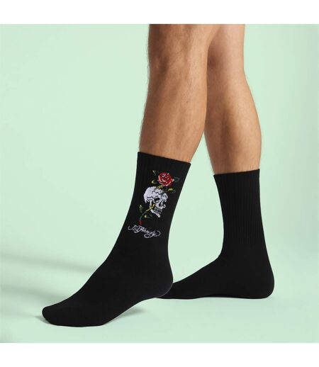5 Pairs Mens Crew Socks - Breathable Novelty Patterned Socks
