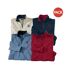 Pack of 4  Mens microfleece half zip jumper  burgundy/blue/navy blue/ecru Atlas For Men-1