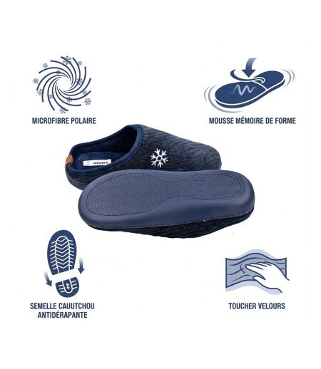 Mules homme hiver fourrées NU10927
