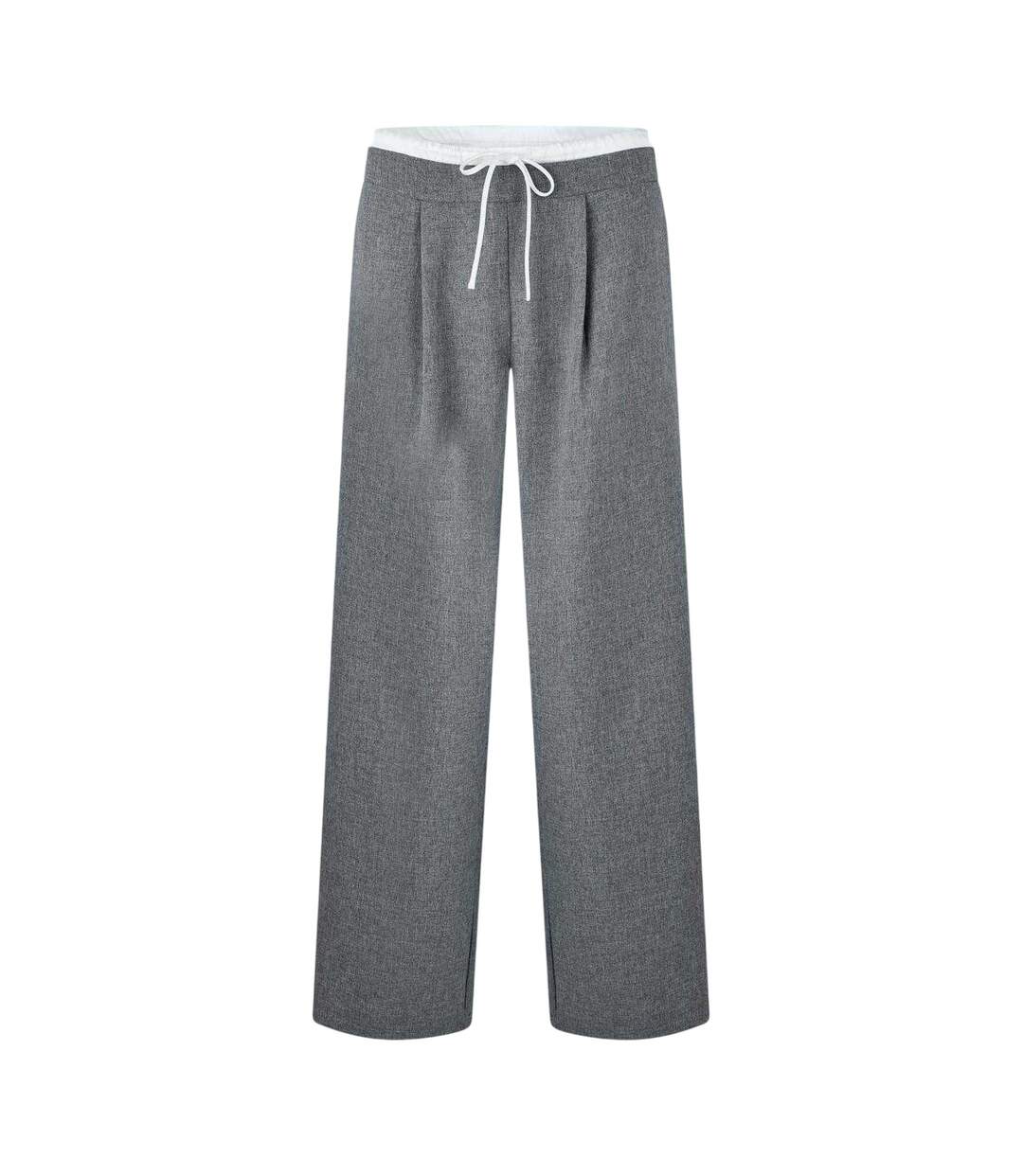 Womens/ladies Wide Leg Chinos Grey Marl Jack Wills-1
