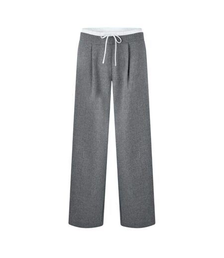 Womens/ladies Wide Leg Chinos Grey Marl Jack Wills