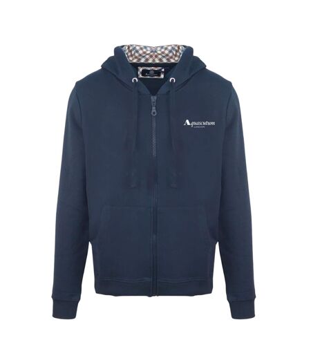 Mens Casual Hoodie Navy Aquascutum