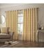 Horto eyelet curtains 90in x 72in ochre yellow Paoletti