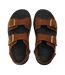 Womens/ladies Zebzag Suede Flatform Sandals Brown Dr Martens-3