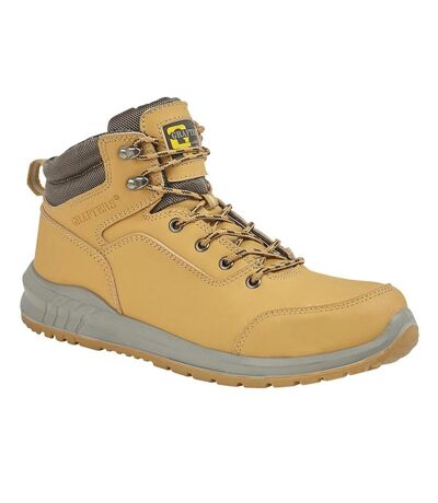 Grafters Mens Action Nubuck Safety Ankle Boots (Honey) - UTDF1917