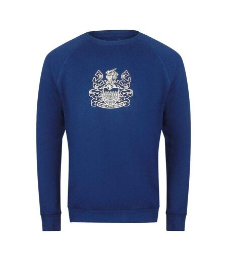 Mens Iconic Crest Crew Neck Tracksuit Navy Blue Aquascutum