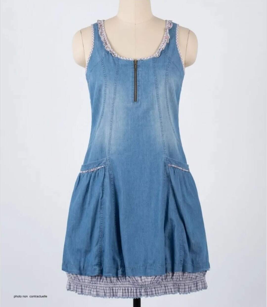 MAYFLOWER VF048S - Robe en jean pour femme : le charme décontracté de l'effet Liberty Stone-3