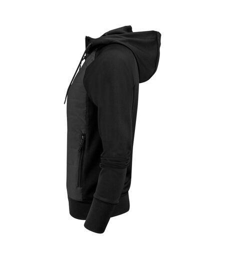 Womens/ladies Keyport Hooded Hybrid Jacket Black James Harvest
