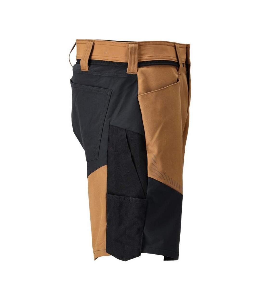 Mens Customised Work Shorts Nut Brown Black Mascot-4