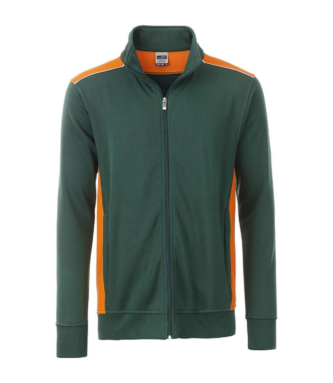 Sweat de travail zip intégral - homme - JN870 - vert foncé