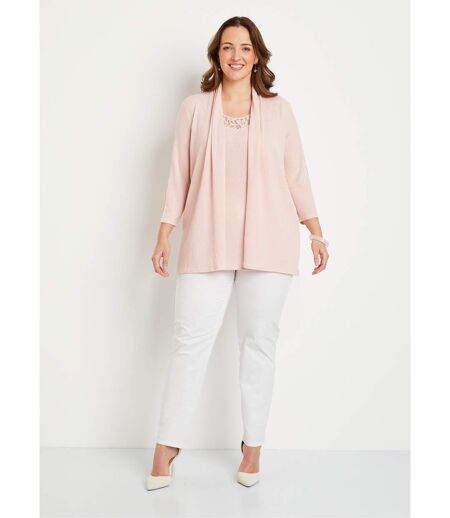 T-shirt 2-en-1 manches 3/4 avec dentelle