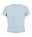 Womens/ladies Livia Terrycloth Crop Top Blue 4th & Reckless-2