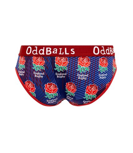 OddBalls Womens/Ladies Alternate England Rugby Briefs (Red/Blue) - UTOB160