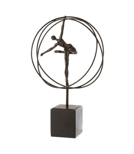 Gymnaste Sur Socle Cercle 47cm Marron
