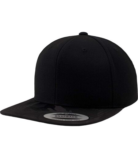 Flexfit Camo Visor Snapback Cap (Black Camo) - UTRW5123