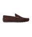 Mens Collins Driver Suede Loafers Dark Brown Base London-3