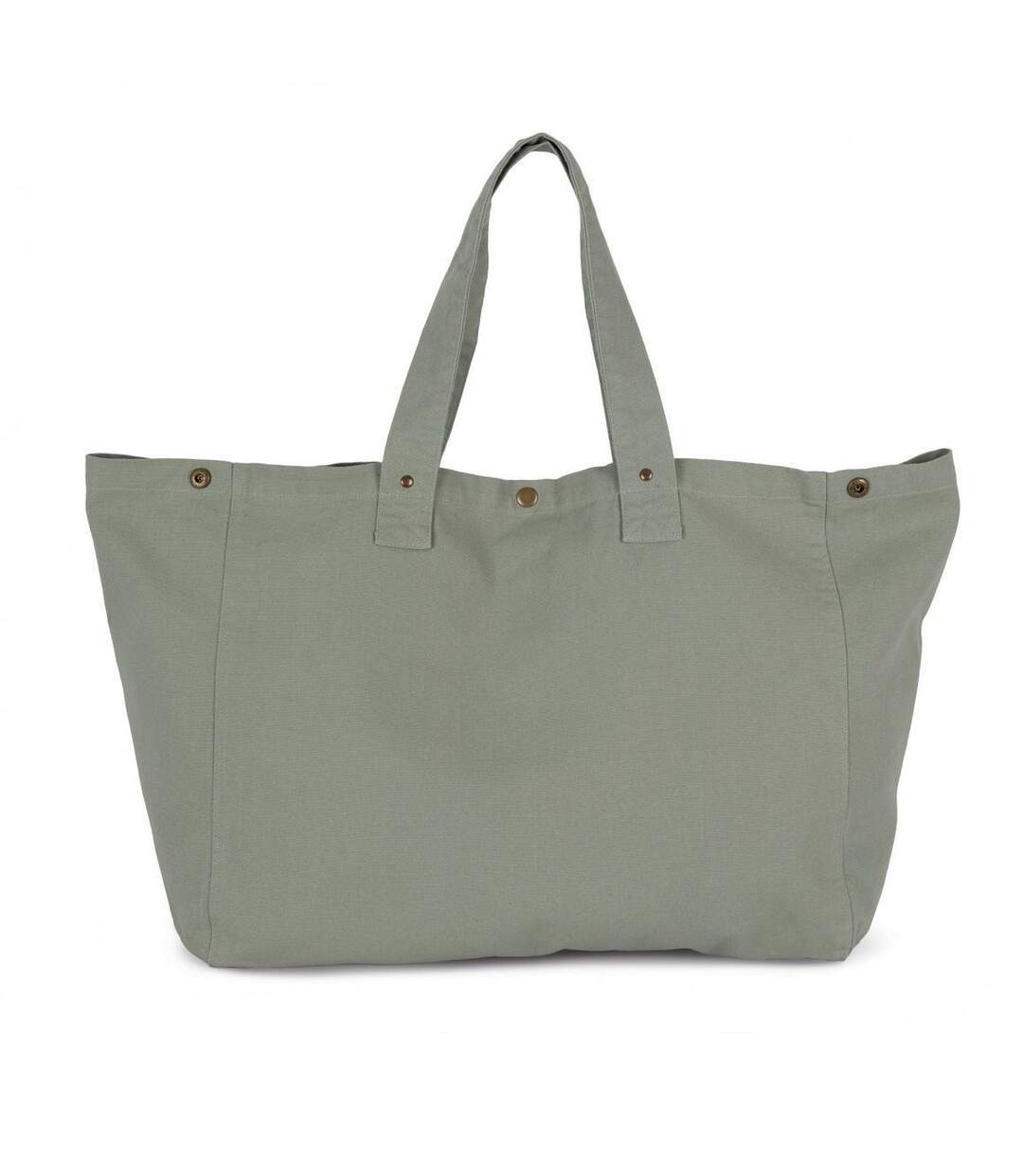 Sac shopping en coton délavé - KI3208 - vert amande green clay-2