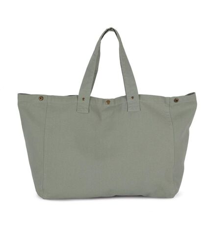 Sac shopping en coton délavé - KI3208 - vert amande green clay