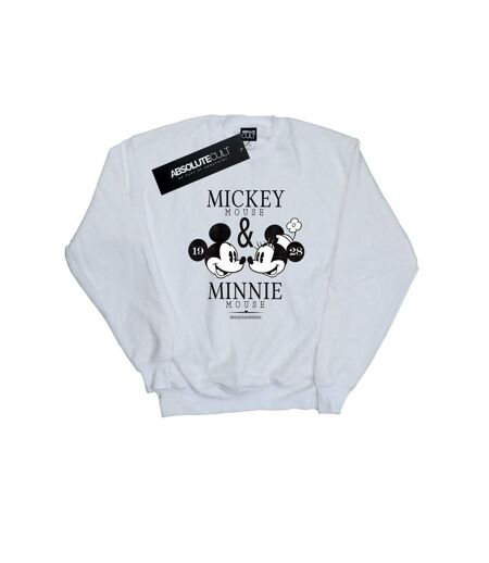 Disney Sweat-shirt Womens/Ladies Mickey And Minnie Mouse Mousecrush Mondays (Blanc) - UTBI26934