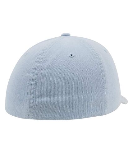 Flexfit Garment Washed Cotton Dad Baseball Cap (Light Blue)