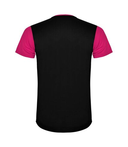 T-shirt detroit adulte fuchsia / noir uni Roly