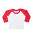 T-shirt Manches Longues Baseball Bébé Blanc Rouge Larkwood-1