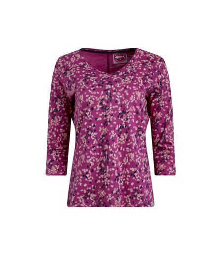 Womens/ladies laveda jersey slub t-shirt dark raspberry Weird Fish