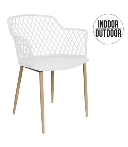 Fauteuil pour table de jardin design Malaga - Blanc