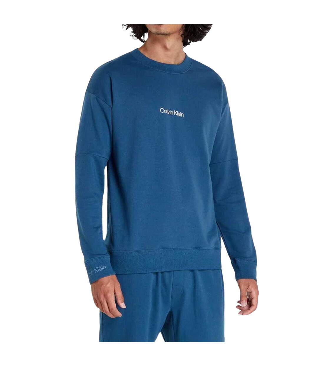 Sweat Motif/style Logo Homme Bleu Sarcelle Calvin Klein-1