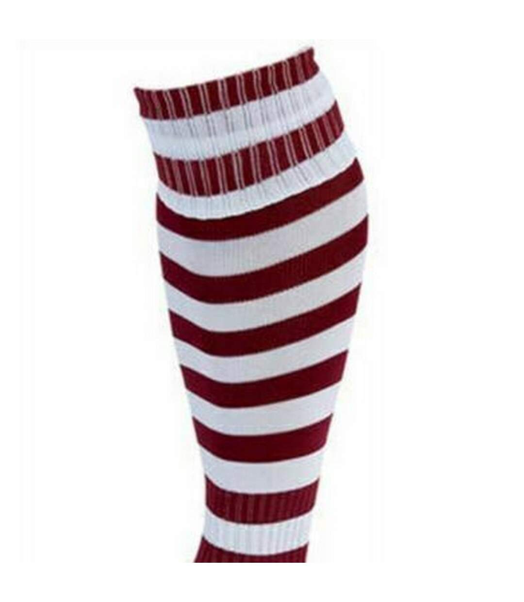 Unisex adult pro hooped football socks white/maroon Precision-2