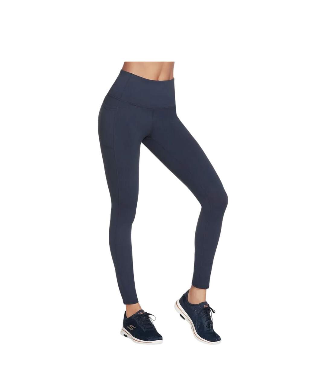 Womens/ladies gowalk high waist leggings navy Skechers-2