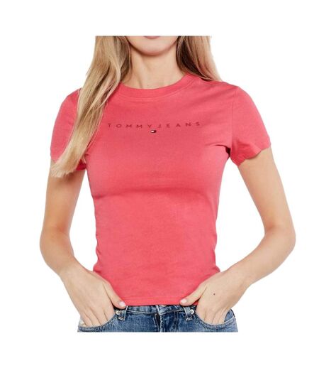 T-shirt rose femme tommy hilfiger night navy - l
