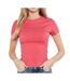 T-shirt rose femme tommy hilfiger night navy - l-1