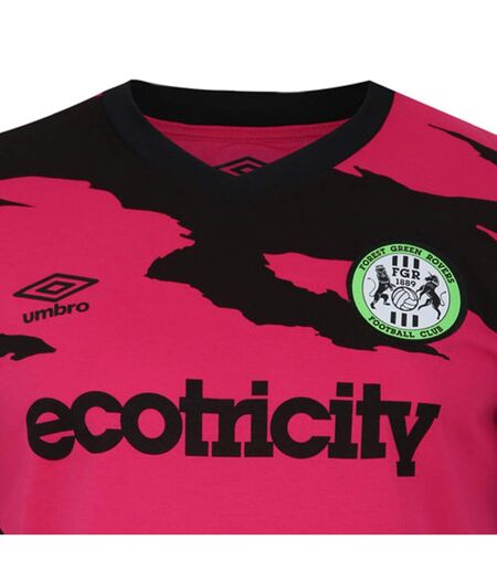 Umbro Mens 23/24 Forest Green Rovers FC Away Jersey (Pink/Black)