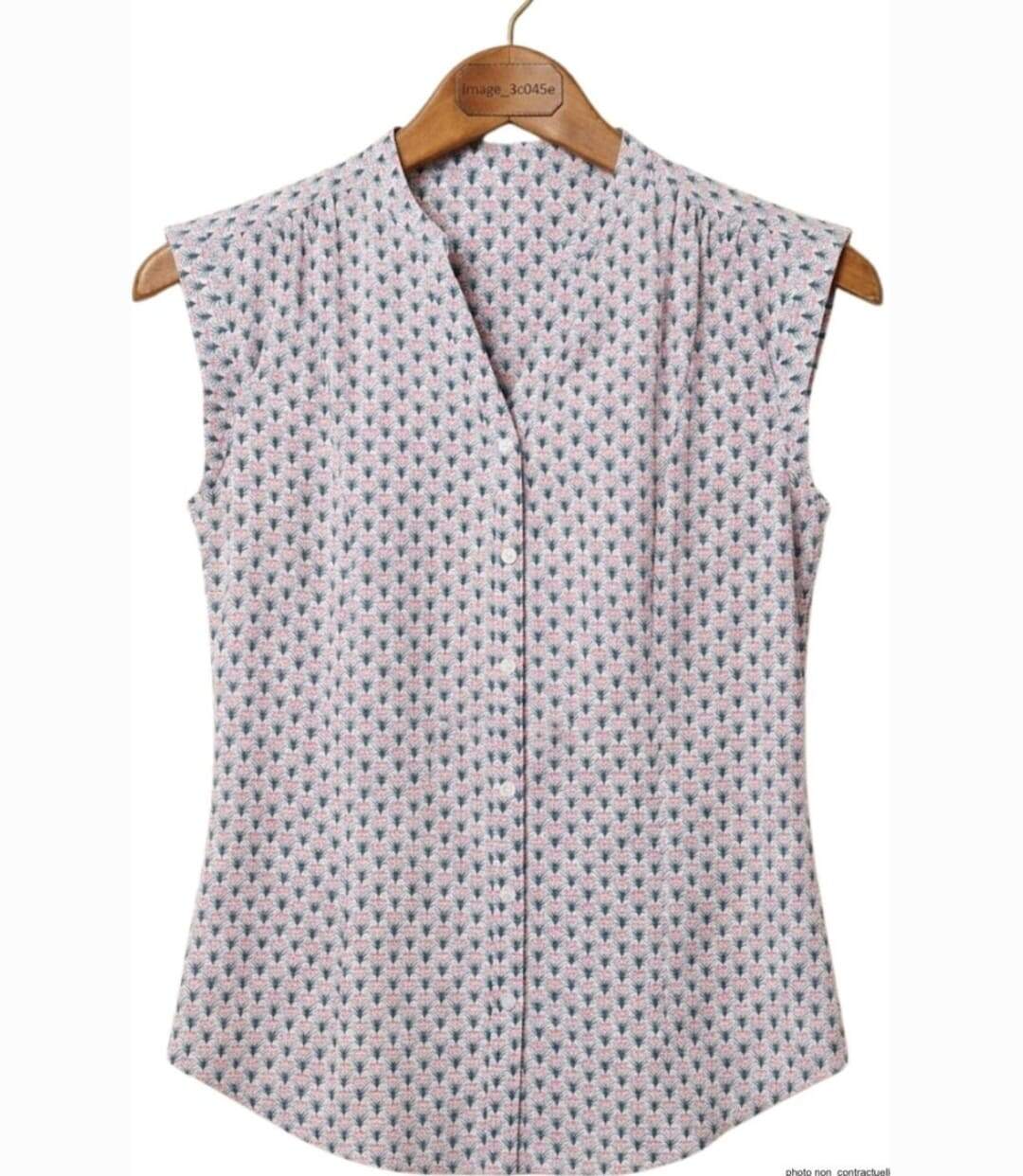 Chemisier sans manches MAYFLOWER N1131A : le top en viscose fluide pour un été frais et élégant-2