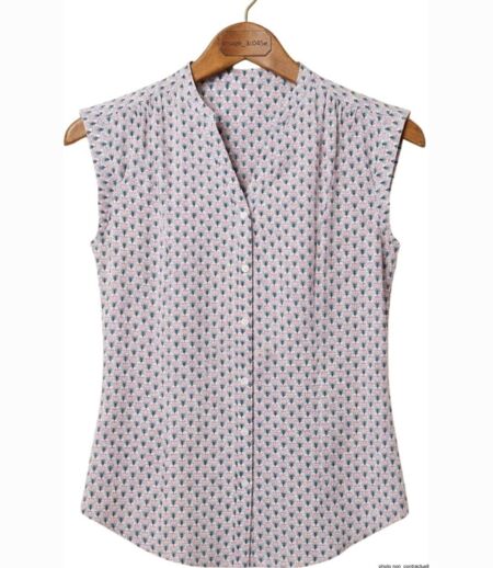 Chemisier sans manches MAYFLOWER N1131A : le top en viscose fluide pour un été frais et élégant
